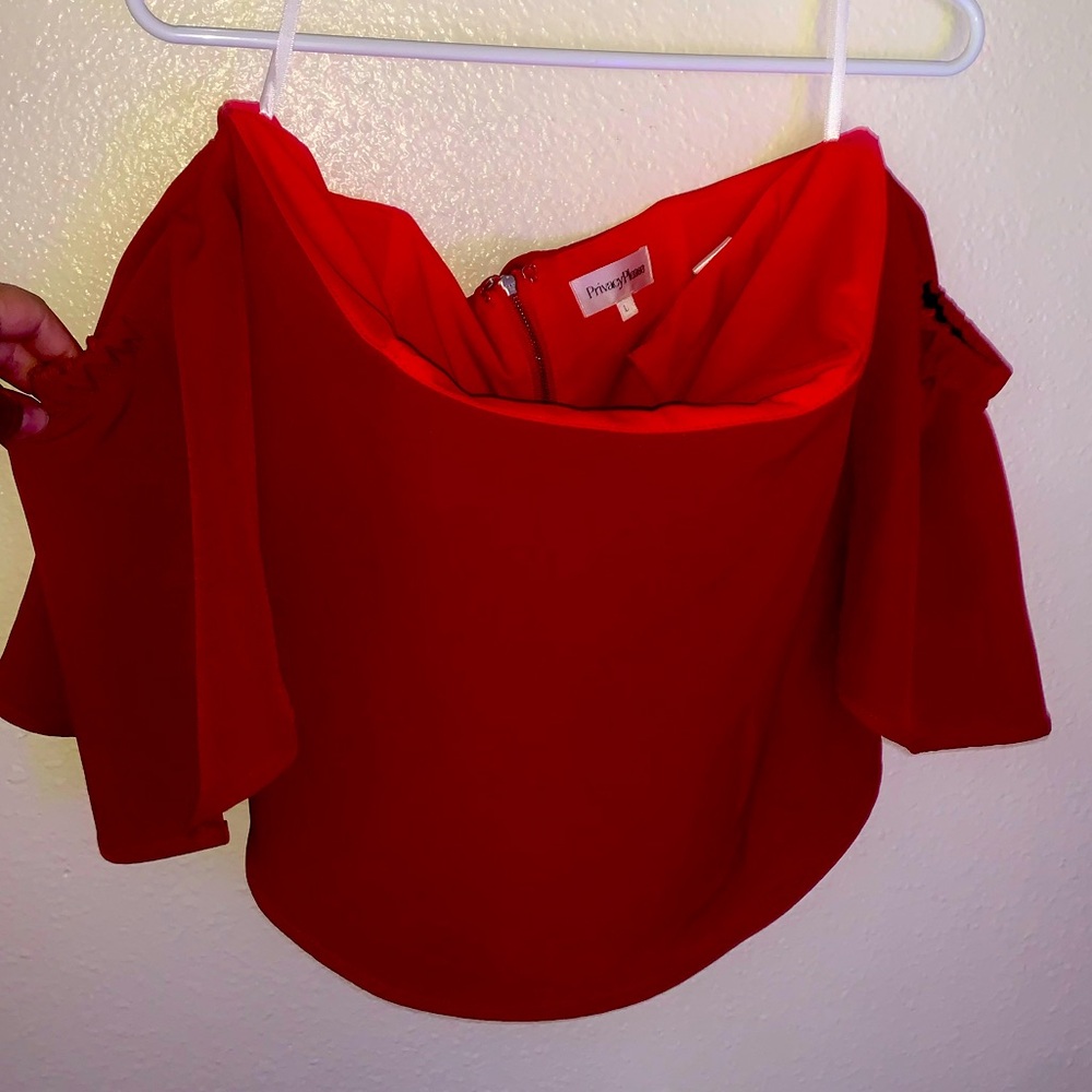 Privacy please corset crop top